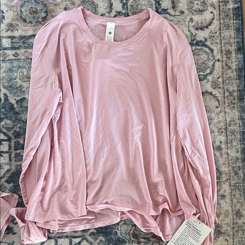 lululemon athletica Soft Pink Long Sleeve Tee